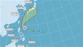 米克拉颱風最新路徑。（圖／氣象署提供）