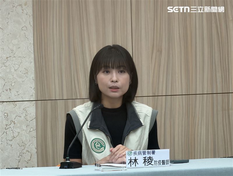 疾管署防疫醫師林稜說明瘧疾疫情。(圖/記者蔣季容攝影)