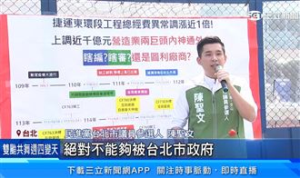捷運東環段總經費暴漲 陳聖文質疑北市府