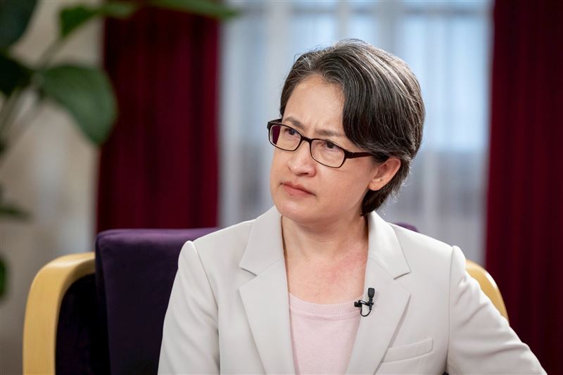副總統蕭美琴接受美國《大紀元時報》（The Epoch Times）美國思想領袖節目專訪（圖／總統府提供）