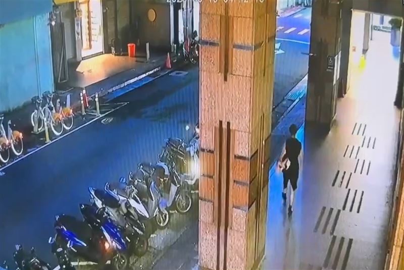 法國籍男子落網後表示布條「具有藝術價值」,稱能激發創作靈感。(圖/翻攝畫面)