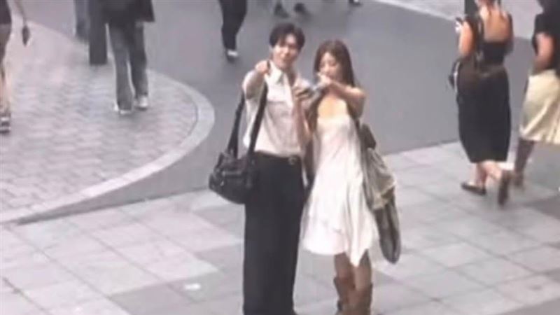 街頭監視器拍下 女團成員熱戀約會畫面曝