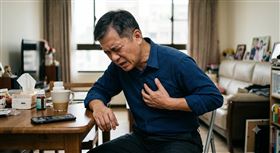 胸悶。（圖／AI製圖）