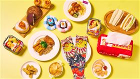 全新聯名系列餐點周邊大集合。（圖／品牌業者提供）