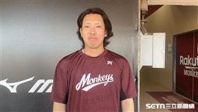 樂天桃猿日籍洋投榊原元稀。（圖／記者戴以柔攝影）