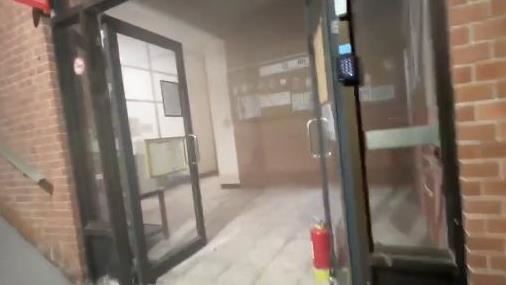 中山大學傳火警！冷氣變電系統起火竄黑煙