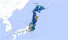 日本岩手爆規模6.9強震。（圖／翻攝自日本氣象廳官網）