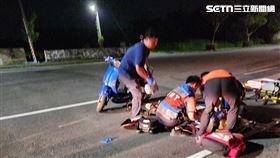 消防局,台南,柳營,車禍,流浪狗,機車,自摔（圖／翻攝畫面）