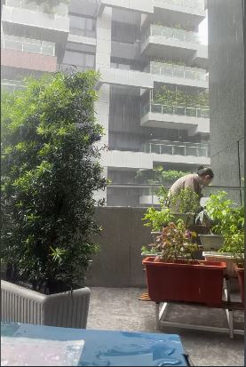 宋哥家露台淹水。（圖／翻攝自臉書）