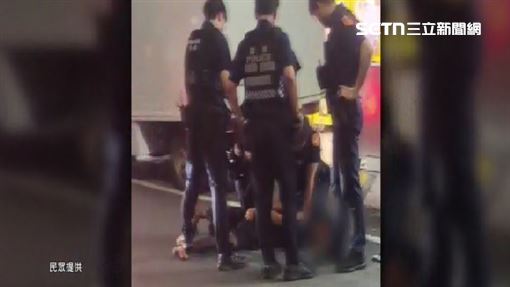 醉男提滅火器奔逃　沿路擾民、挑釁員警