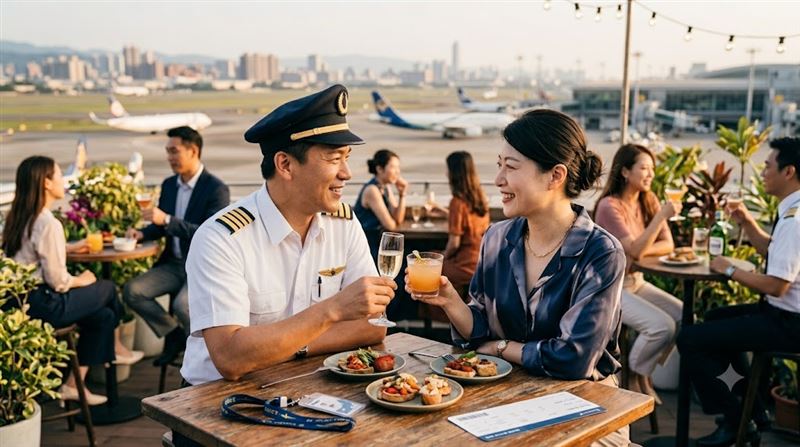 隨著 Tinder 與 Grindr 等交友軟體的盛行，機組員在抵達不同城市後，往往會尋找當地的約會對象，甚至發展成與旅客的短暫關係。（圖／AI生成圖片）