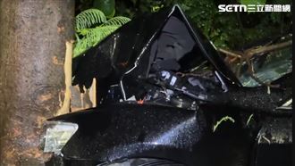 雨天失控撞…車頭全毀！駕駛OHCA送醫搶救