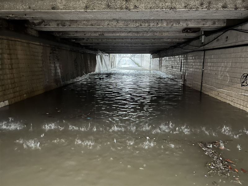 新竹縣大同地下道淹水。（圖／翻攝自新竹縣政府官網）