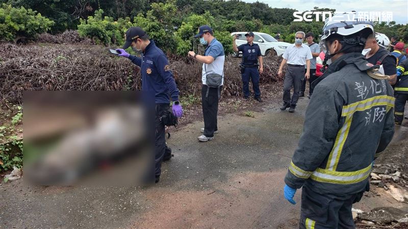 彰化芬園鄉一處荔枝園傳出蠟屍命案，一具長髮人屍遭棉被、保鮮膜包裹棄屍。（圖／翻攝畫面）