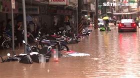 台北內湖今天出現淹水情形（圖／翻攝畫面）