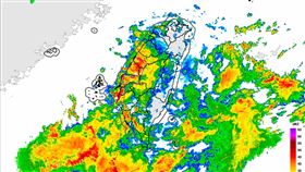 全台各地仍有大雨。（圖／中央氣象署）