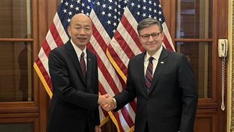 跟鄭麗文不同！韓國瑜訪美同框眾議長強生
