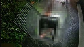 王男狂刺李女數十刀，又將渾身是血的李姓女子、拖進排水溝內，花蓮警方在雪山隧道內，警力圍捕抓獲王男到案。（圖／翻攝畫面）