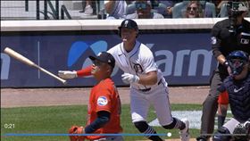 鄧愷威相隔11天再戰老虎，慘挨滿貴砲。（圖／翻攝自MLB官網）