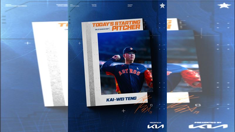 旅美好手鄧愷威3.2局失5分。（圖／翻攝自X平台 @astros）