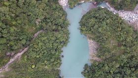 萬里溪堰塞湖降為黃色警戒  10天內仍有潰決風險（圖／林保署花蓮分署提供）