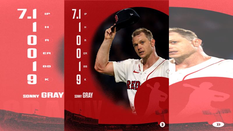 葛雷（Sonny Gray）對前東家洋基先發7.1局僅挨1安。（圖／翻攝自紅襪推特）