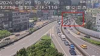 新／國1南向27K汽車自撞　駕駛命危送醫