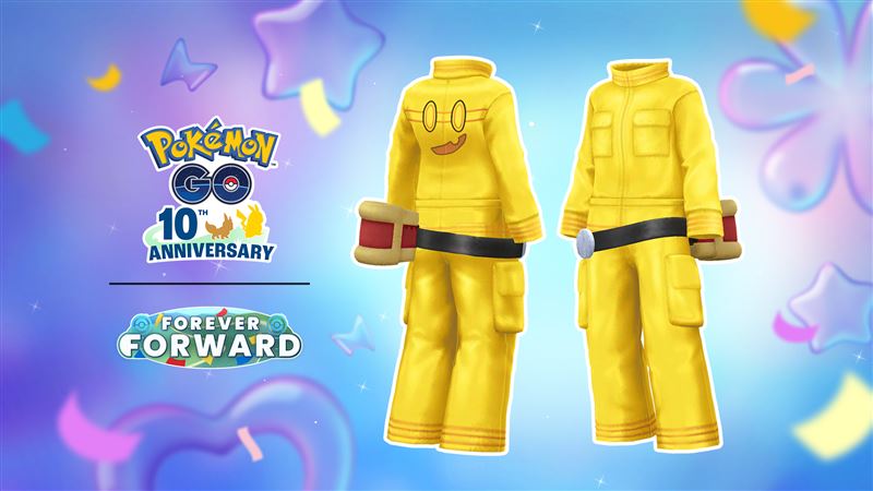 《Pok&eacute;mon GO》「10週年紀念」活動換裝道具將在活動期間於遊戲內商店開賣。（圖／《Pok&eacute;mon GO》官網）