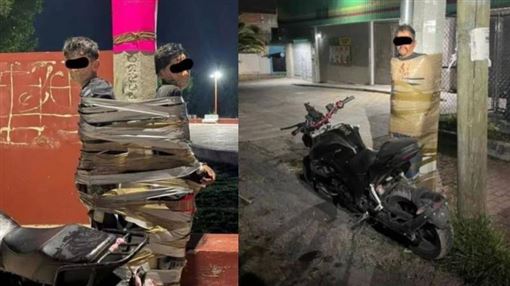 墨西哥真人版蝙蝠俠！抓偷車賊綁路燈示眾
