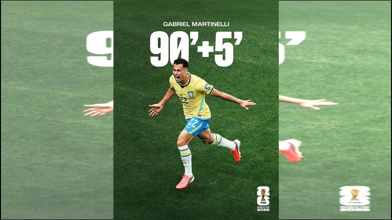 馬丁內利（Gabriel Martinelli）在傷停補時第5分鐘的絕殺進球，以2：1力退日本，驚險搶下16強門票。（圖／翻攝自X平台 @FIFAWorldCup）