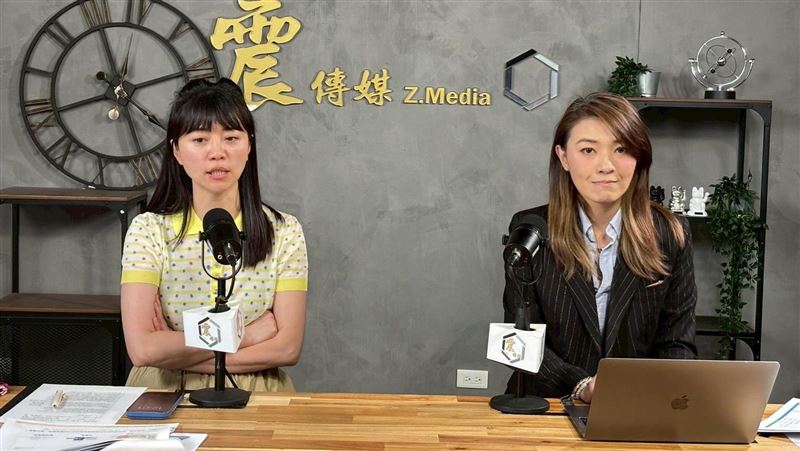 顏若芳（右）提到，沈伯洋每一次都是去幫忙，反觀蔣萬安當下沒去，後續到現場也只是發錢。（圖／震傳媒《新聞！給問嗎？》提供）