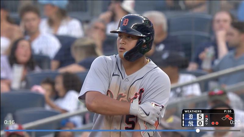李灝宇滿壘敲出2分打點安打。（圖／翻攝自MLB官網）