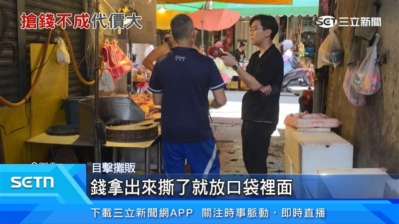 目擊攤販向記者說明