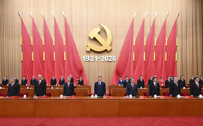 中國共產黨成立105週年大會今（1）日在北京的人民大會堂舉行，中共中央總書記習近平發表講話時談及台灣。（圖／翻攝新華網）