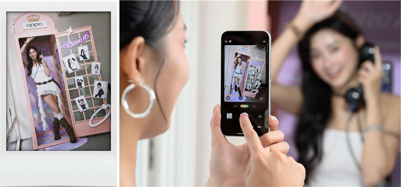 Reno16系列搭載全新POP相機提供Inst底片、CCD、底片漏光等九種復古潮流拍照模式
