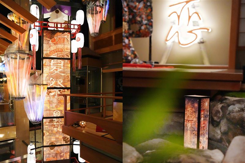 以日本石川縣三大祭典為靈感，融合切子燈籠、祭典燈飾與祈福文化，展現能登半島夏祭深厚人文底蘊與節慶魅力。（圖／飯店旅宿業者提供）