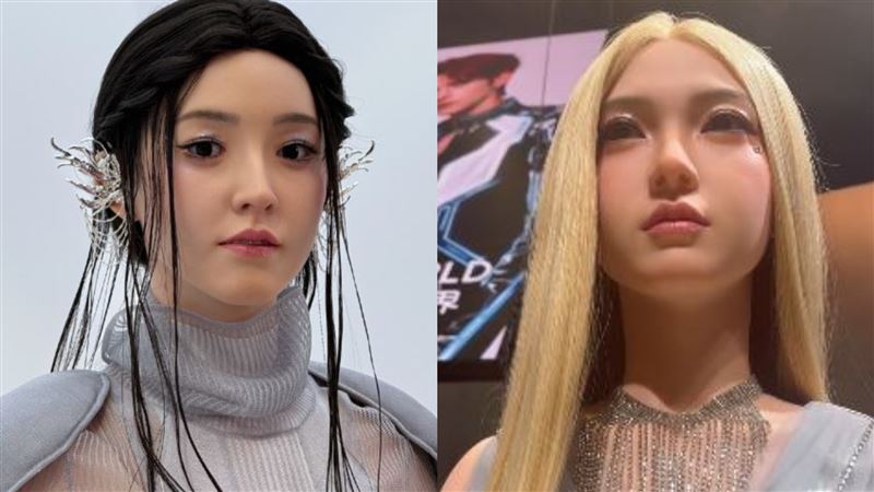 酷似真人的超仿生人形機器人,令人驚豔!(圖/翻攝自微博)