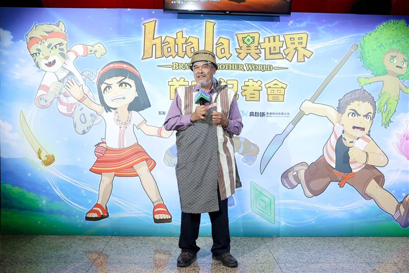 林慶台首度挑戰反派角色，原以為會為長老配音，沒想到竟是大魔王。（圖／原住民族文化事業基金會提供）