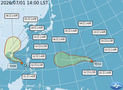 雙颱將生成。(圖/氣象署)