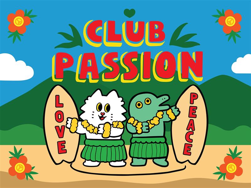 誠品生活南西7.15起獨家迎來香港人氣IP「CLUBBABO」，首度打造「海島度假風格」Club Passion快閃店。（圖／品牌業者提供）