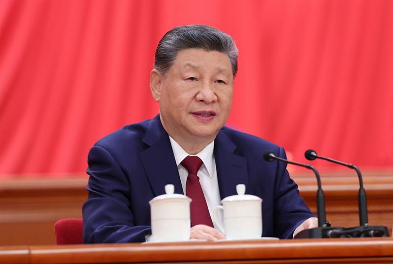 中共中央總書記習近平發表講話時再度談及台灣（圖／翻攝自人民日報）