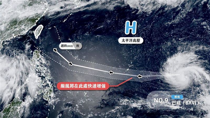 曝巴威將快速增強:有趨向台灣的明顯趨勢