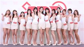 河北彩花領軍多位人氣女優參加今年TRE台北國際紅人展。（圖／記者鄭孟晃攝影）