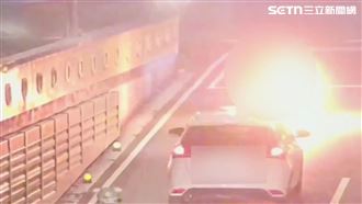 林森南路地下道火燒車　騎士手腳燙傷送醫