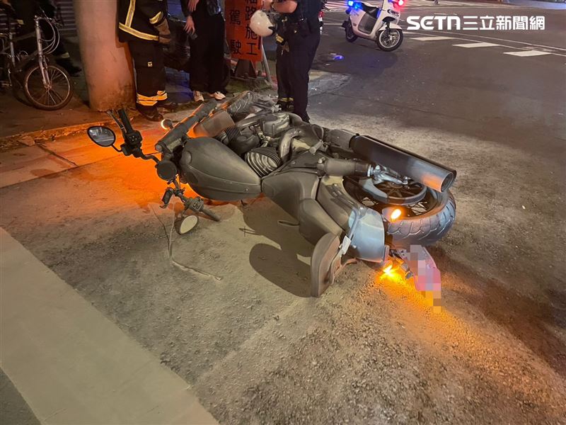北市傅男騎車行經林森南路地下道時發生火燒車事件。(圖/翻攝畫面)