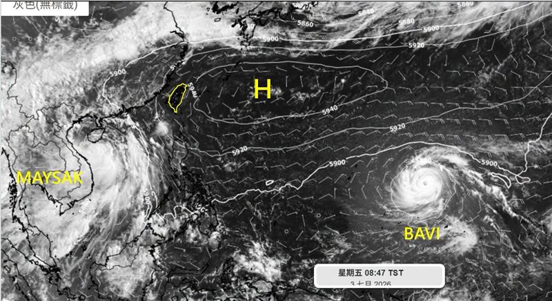 巴威颱風若直撲台灣,可能會帶來強風豪雨。(圖/吳聖宇臉書)