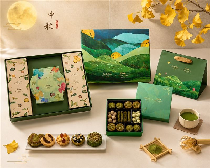 「法朋×辻利茶月匠心禮盒」抹茶甜點一次珍藏。(圖/品牌業者提供)