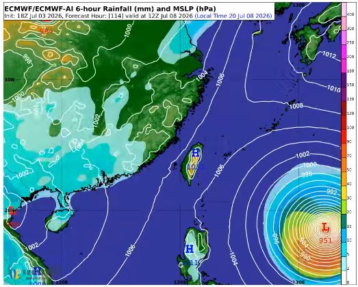 巴威颱風來勢洶洶。(圖/天氣風險)
