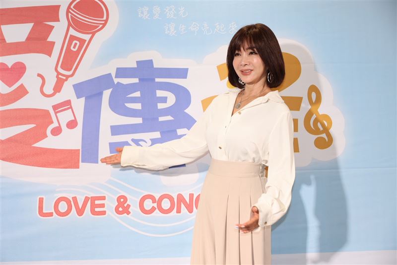 陳美鳳今天出席2026愛傳承關懷演唱會。(圖/記者鄭孟晃攝影)