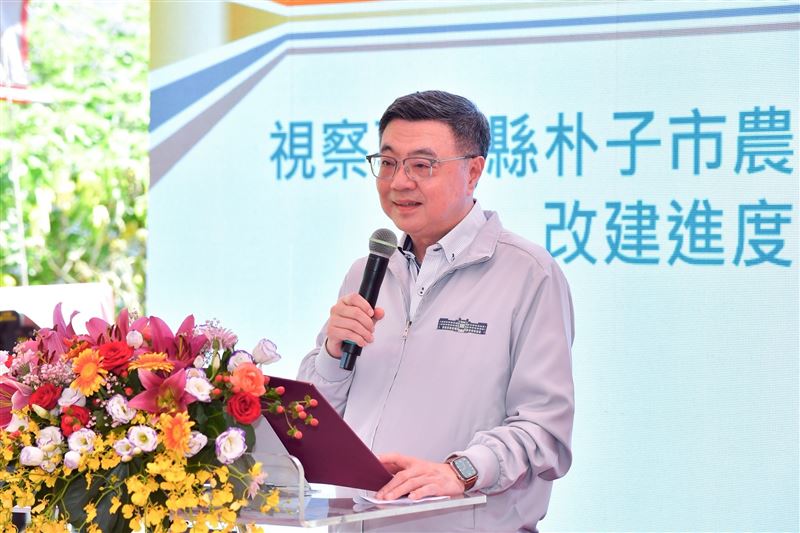 行政院長卓榮泰視察「嘉義縣朴子市農會肉品市場改建工程進度」（圖／行政院提供）